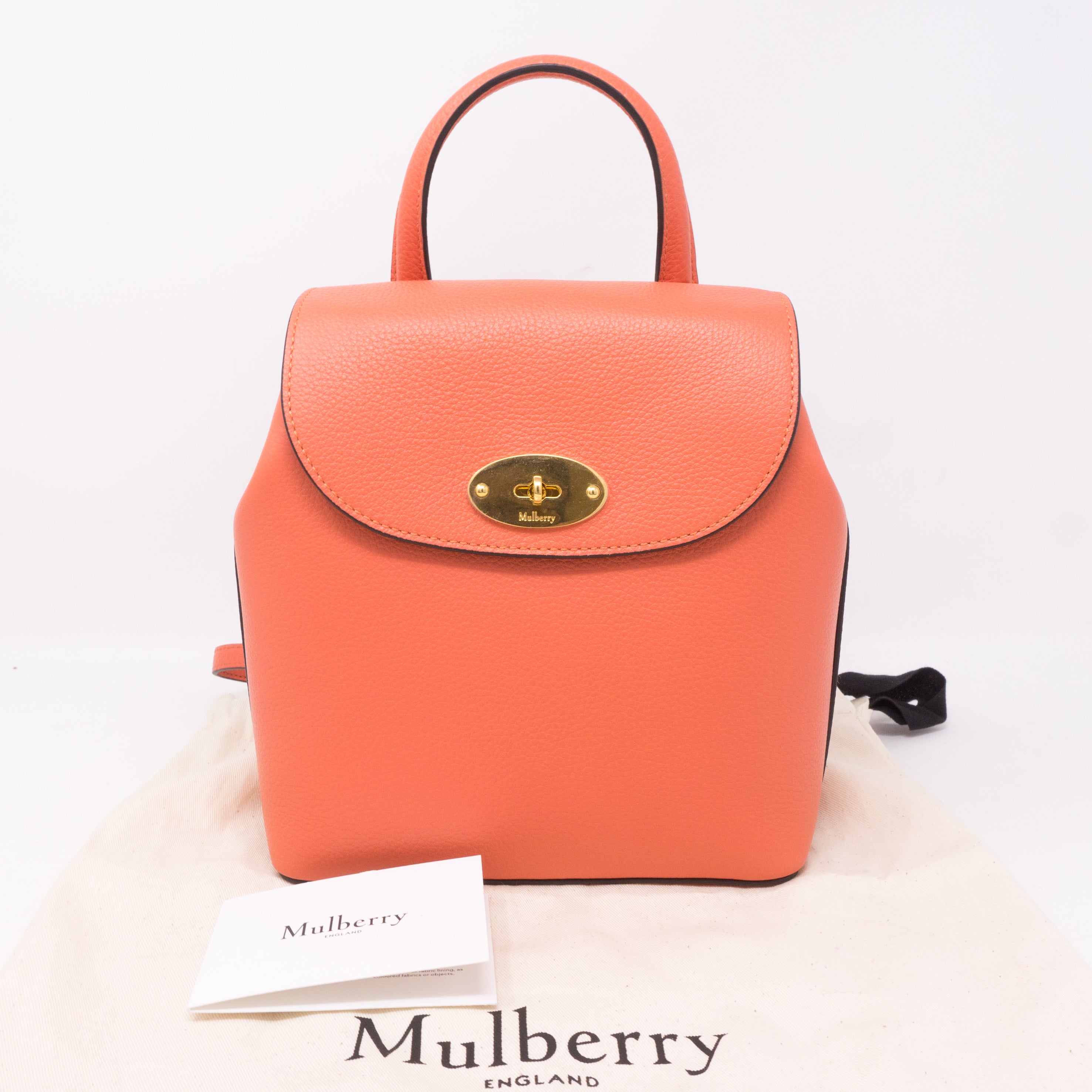 Mini Bayswater Backpack Coral Rose Leather