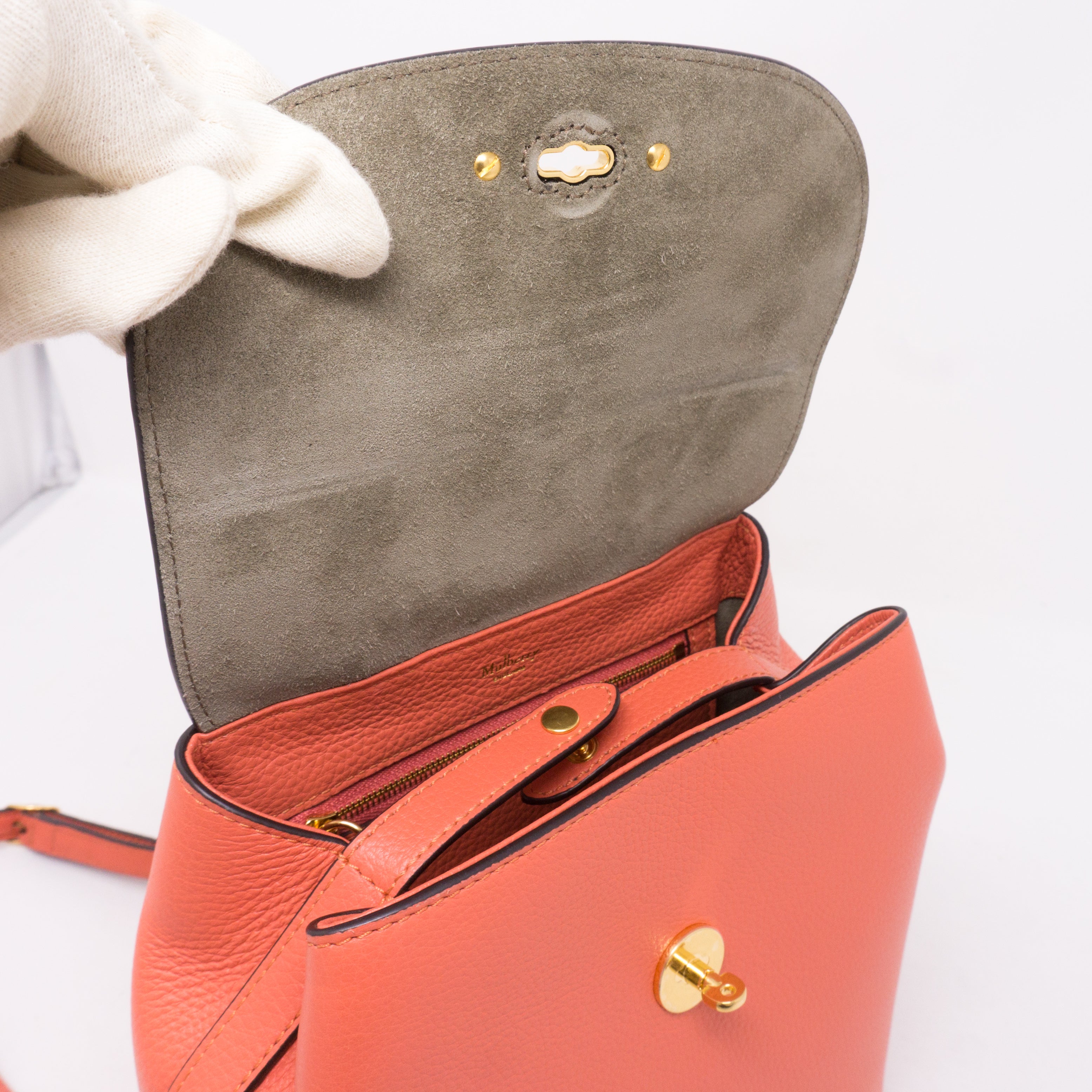 Mini Bayswater Backpack Coral Rose Leather
