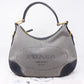 Blue Jacquard Hobo Bag