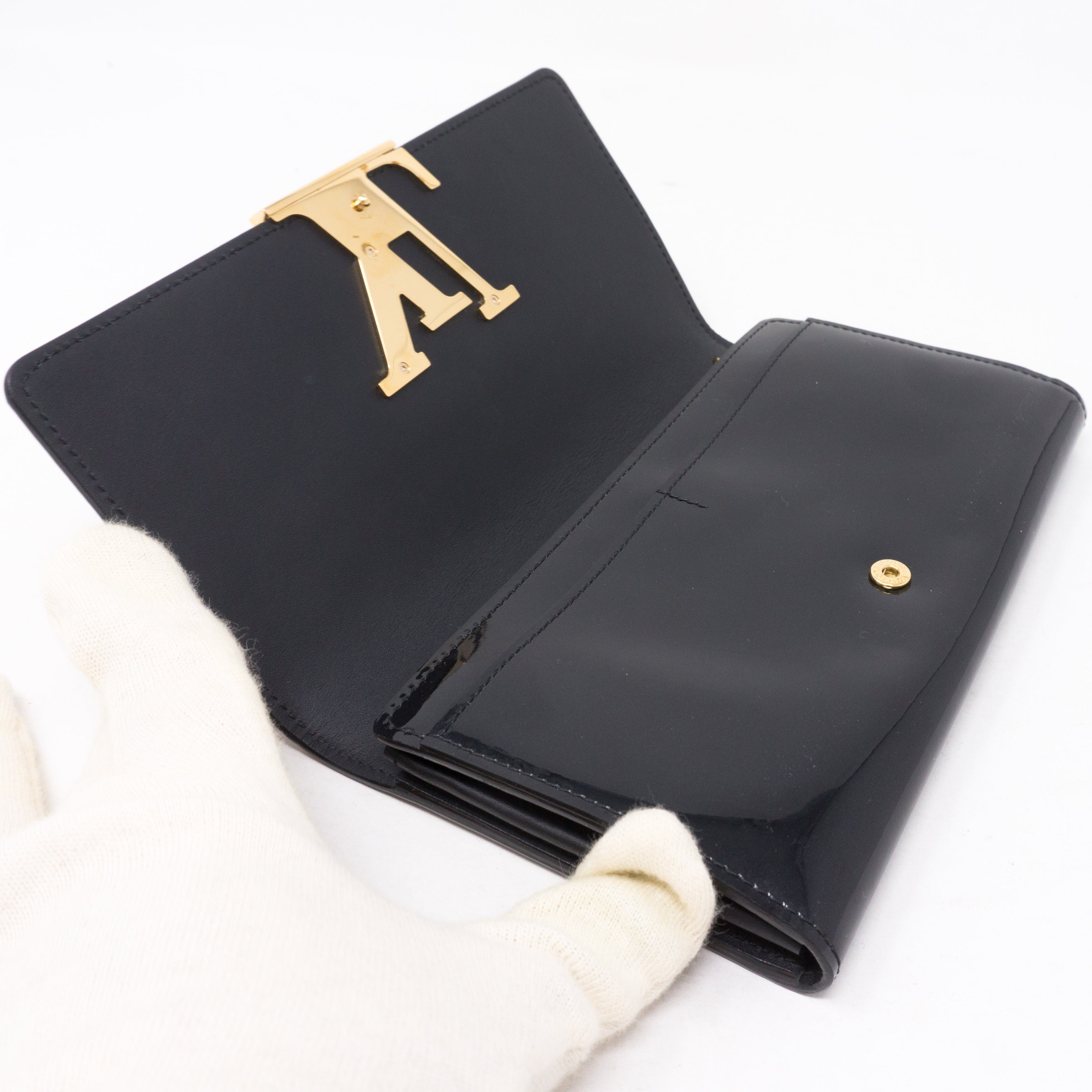 Louise Wallet Vernis Black