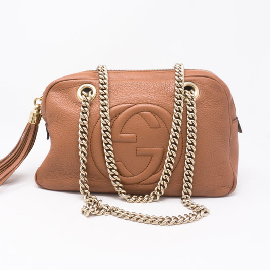 Soho Double Chain Brown Leather