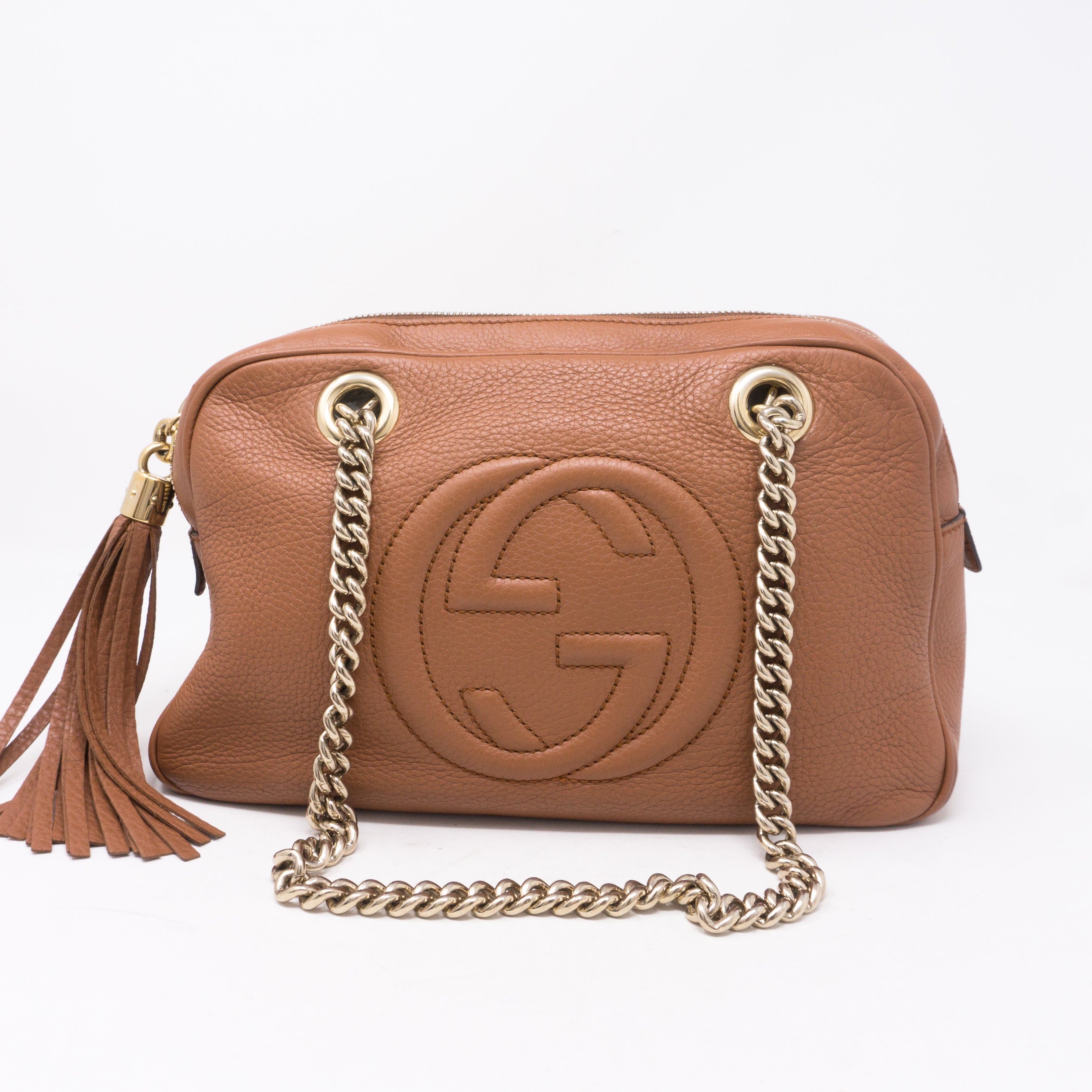 Soho Double Chain Brown Leather