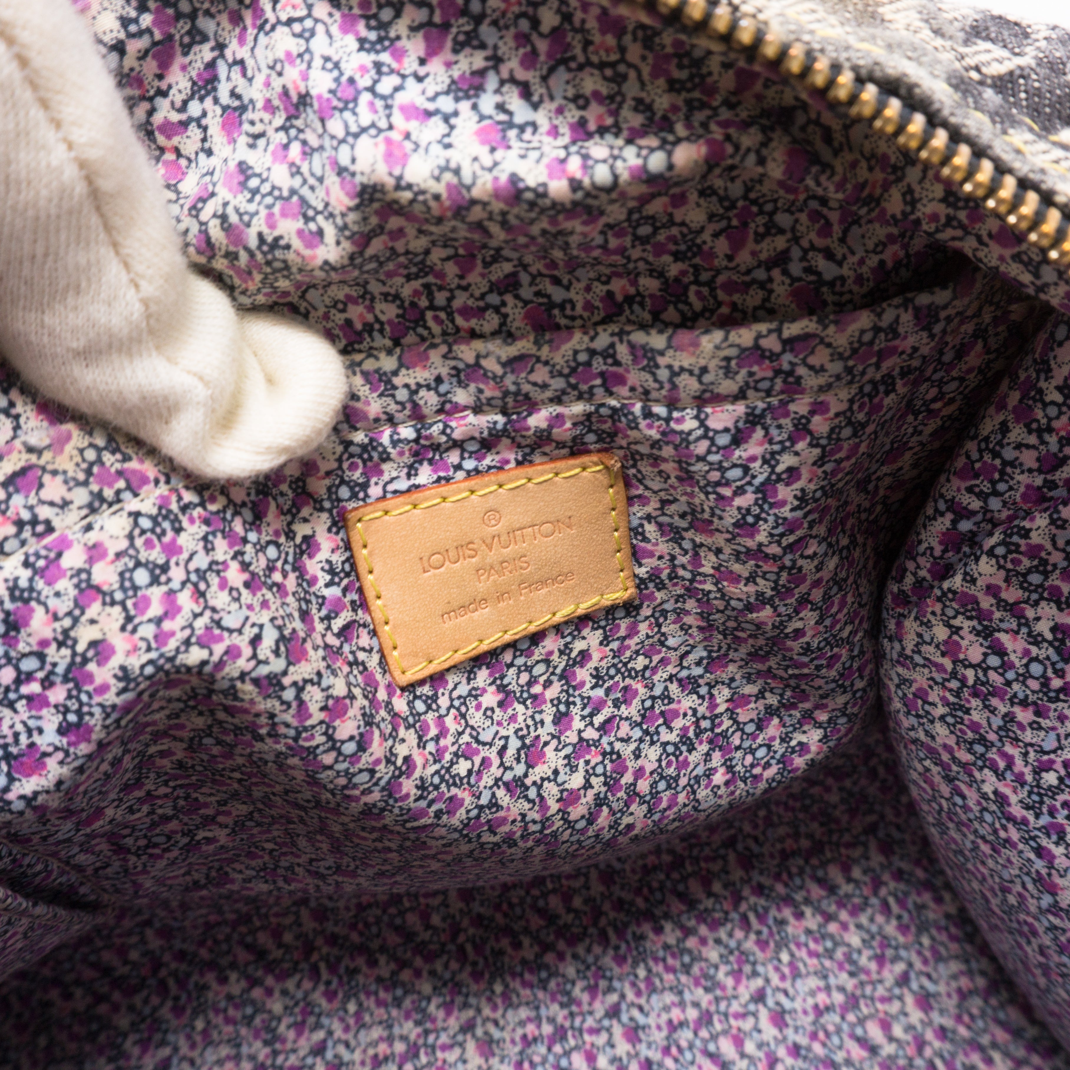 Patchwork Speedy Gray Denim Monogram