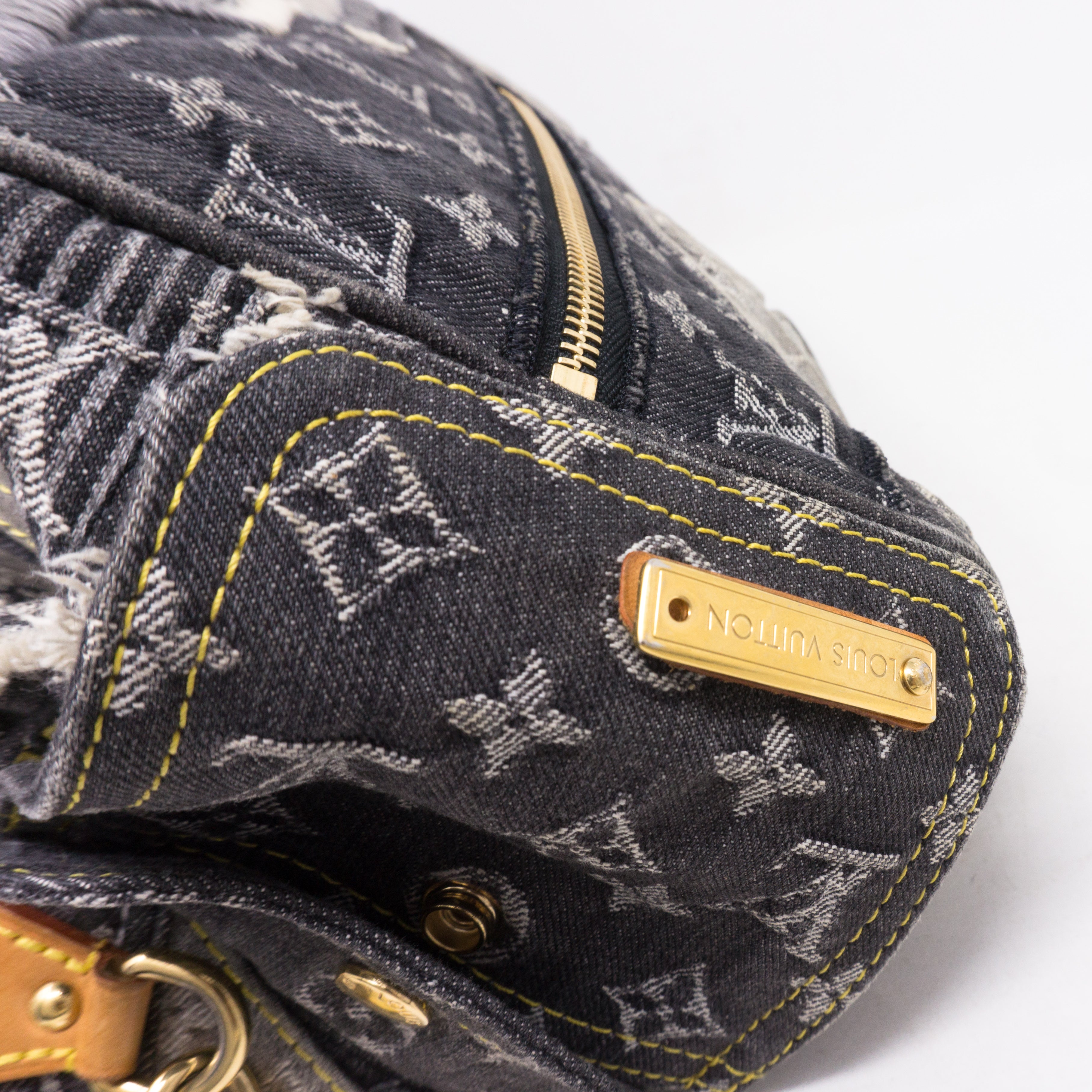 Patchwork Speedy Gray Denim Monogram