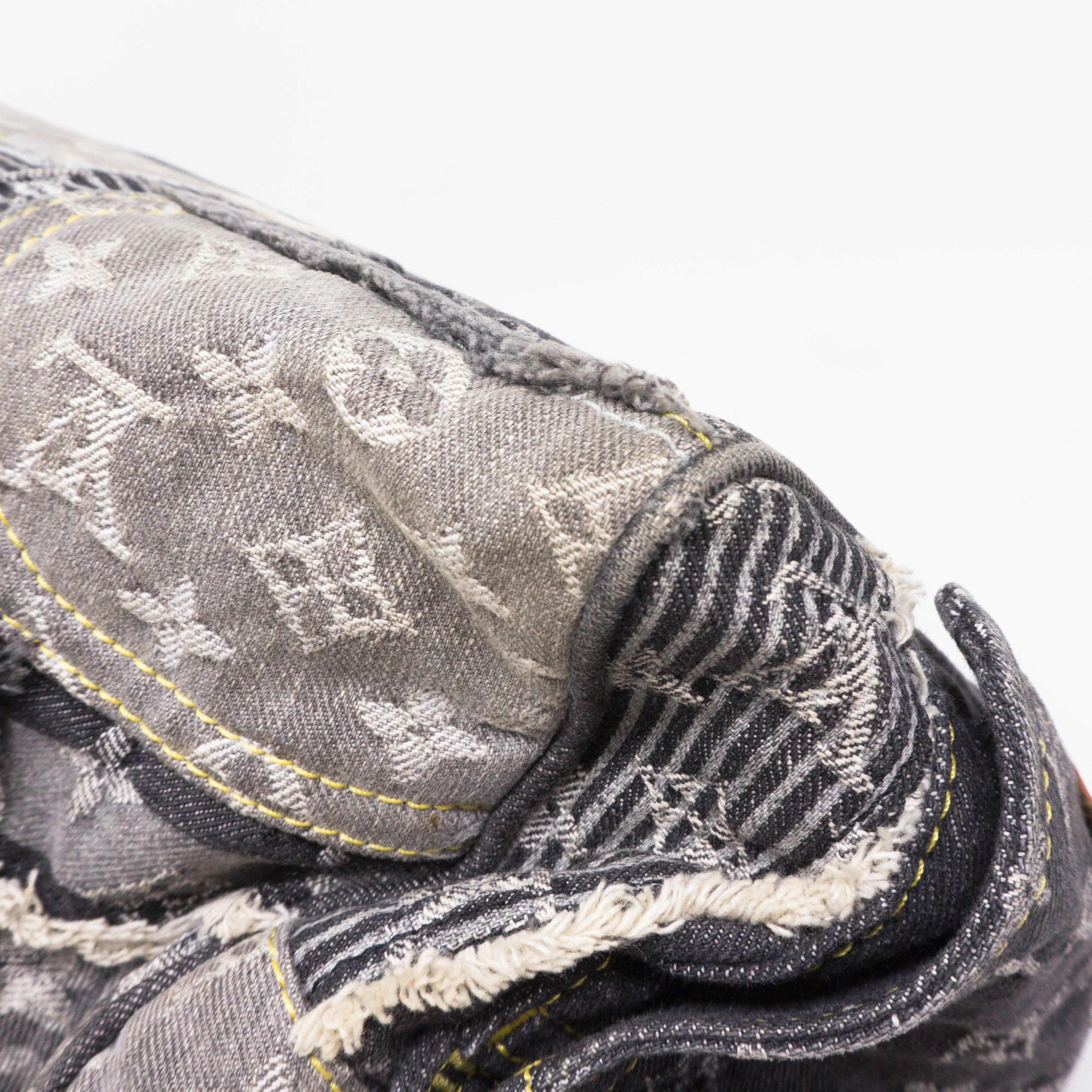 Patchwork Speedy Gray Denim Monogram
