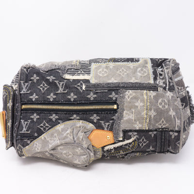 Patchwork Speedy Gray Denim Monogram