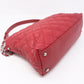 Soft Chain Tote Red Caviar Leather