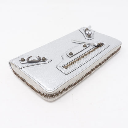 Classic Continental Zip Around Wallet Aluminum