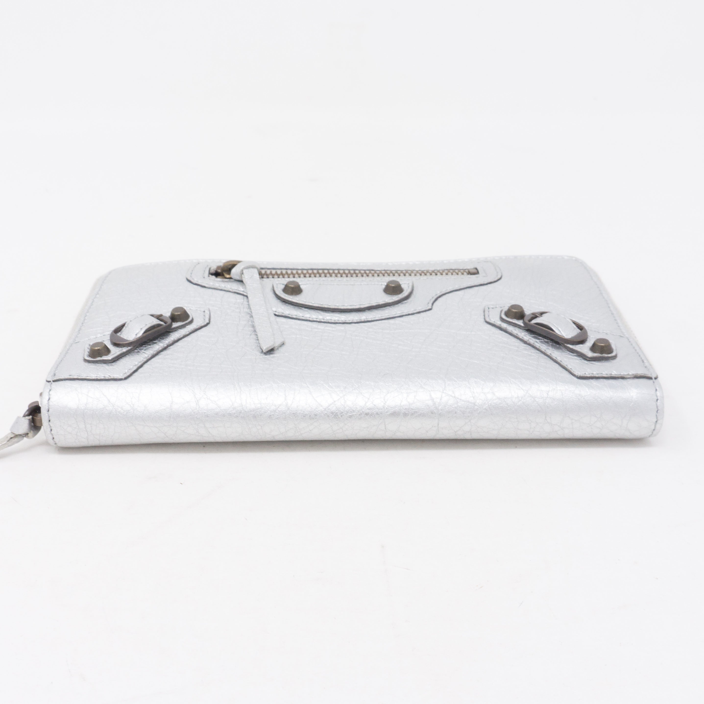 Classic Continental Zip Around Wallet Aluminum