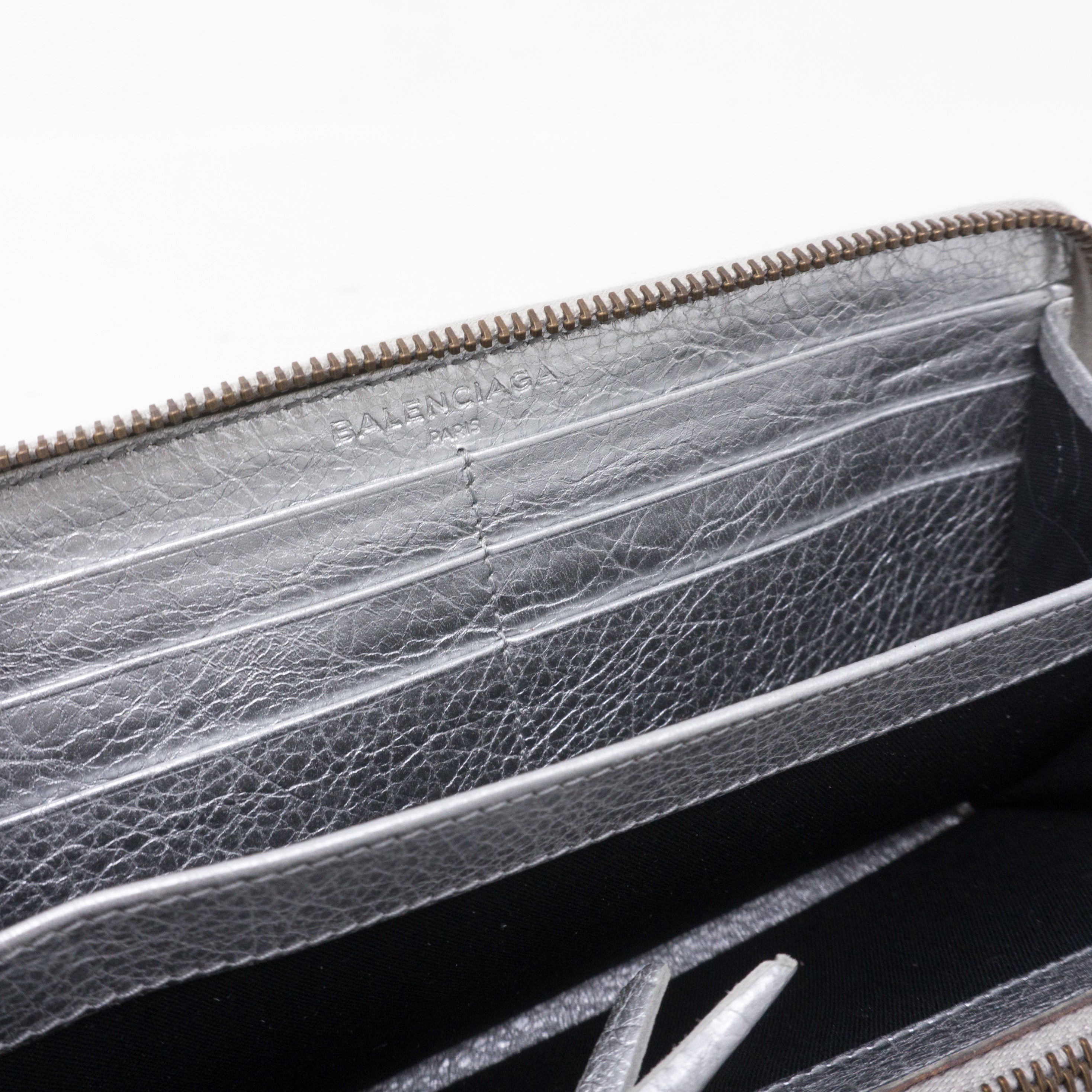 Classic Continental Zip Around Wallet Aluminum