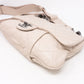 Coco Pleats Small Beige Crossbody Bag