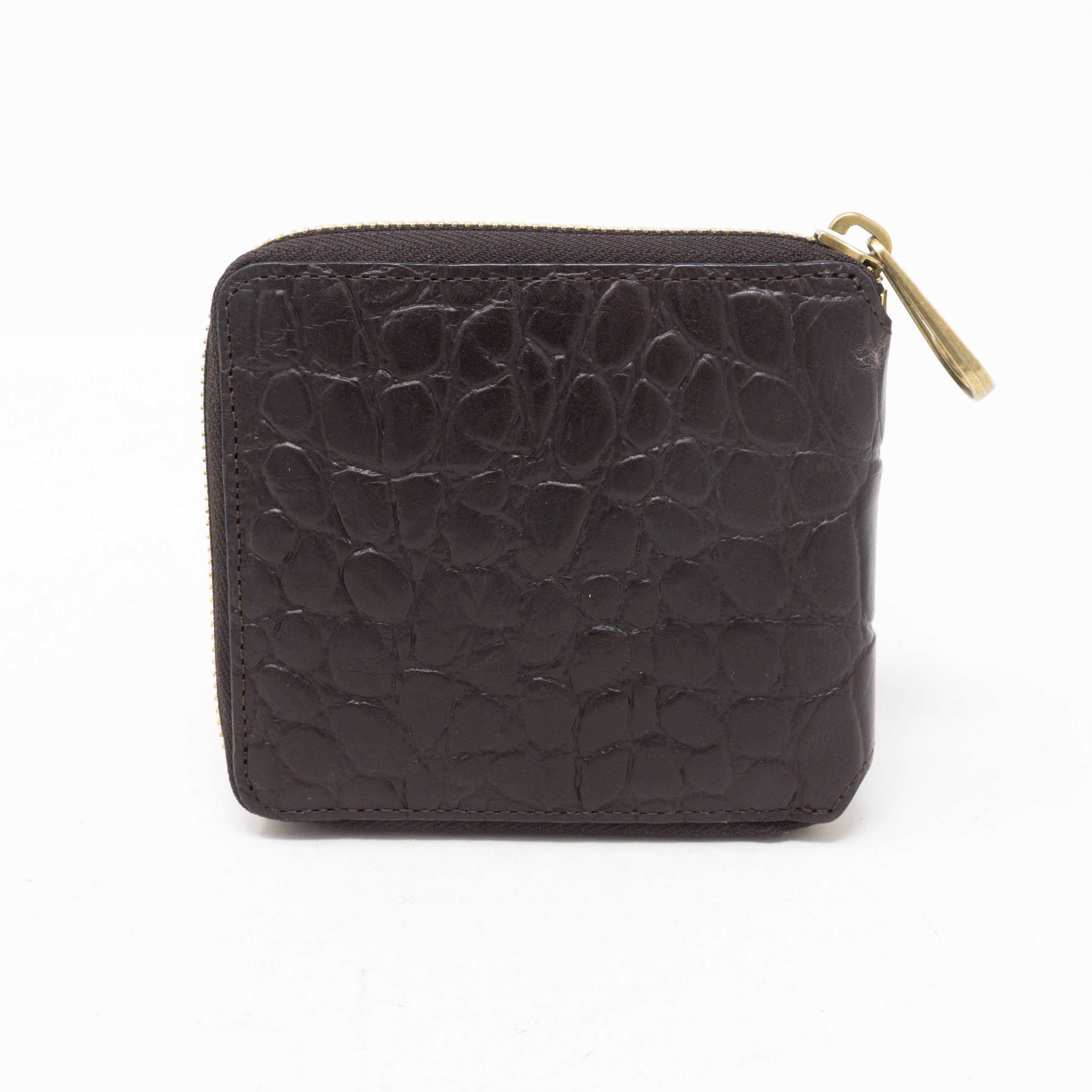Medium Zip Around Wallet Croc Embossed Leather