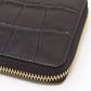 Medium Zip Around Wallet Croc Embossed Leather