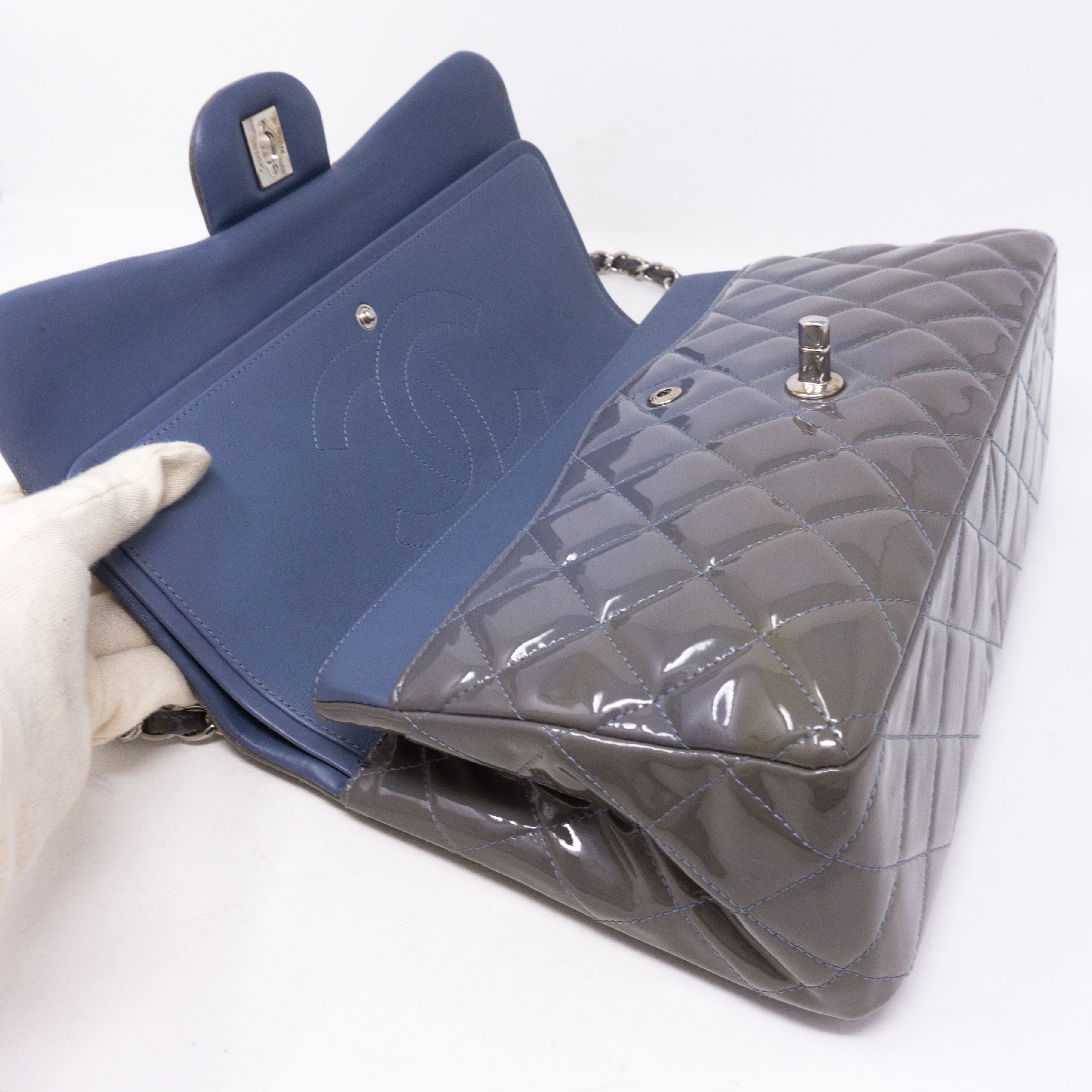 Classic Double Flap Jumbo Patent Leather