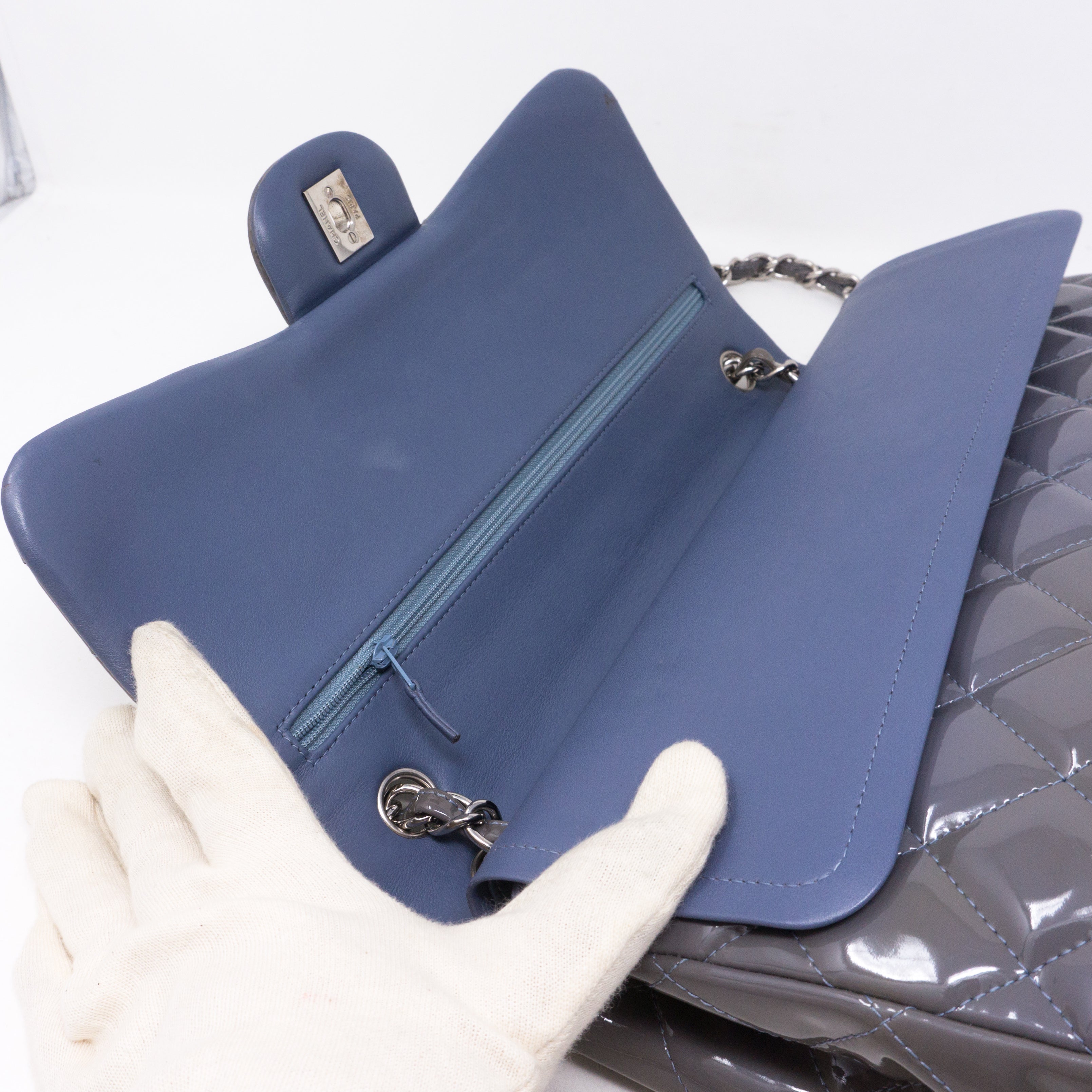 Classic Double Flap Jumbo Patent Leather