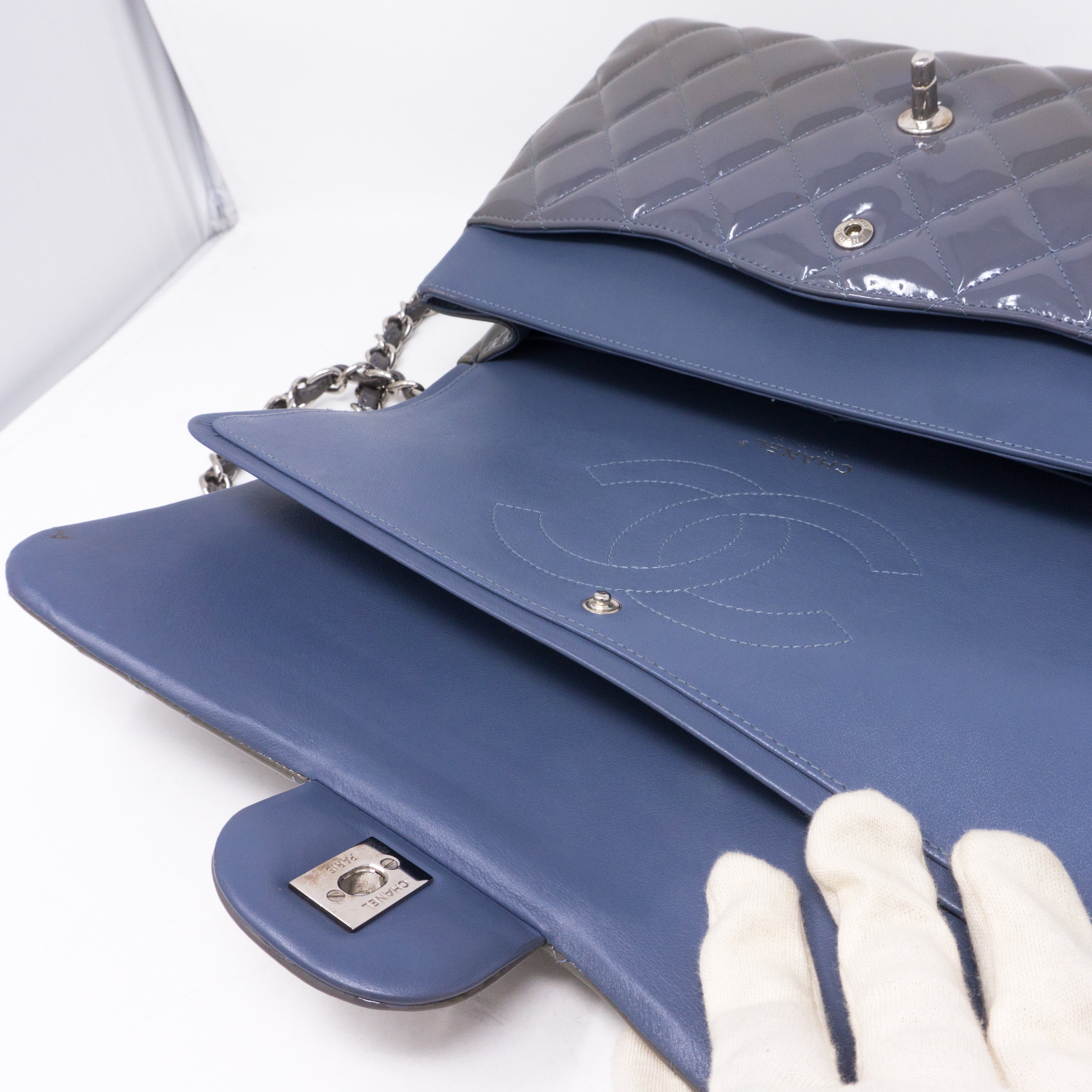 Classic Double Flap Jumbo Patent Leather