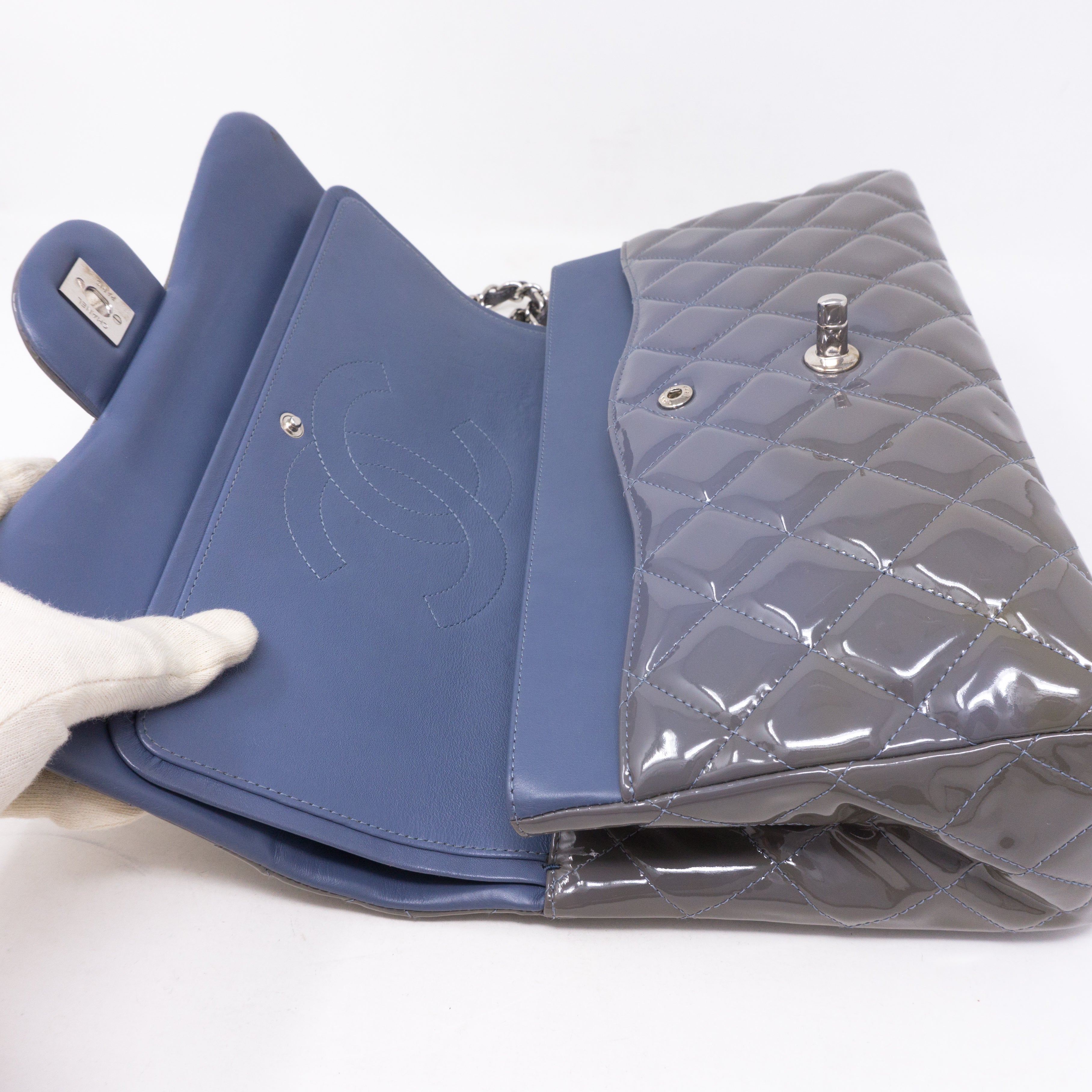 Classic Double Flap Jumbo Patent Leather