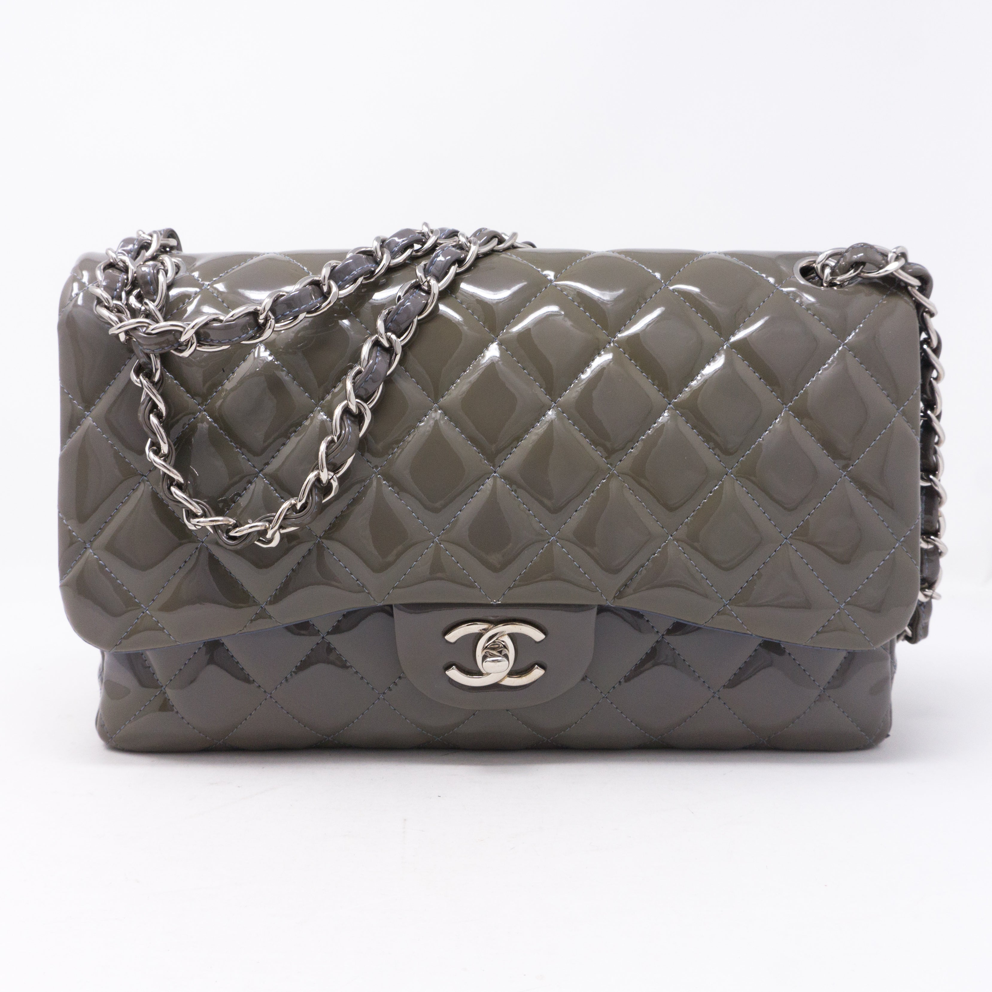 Classic Double Flap Jumbo Patent Leather