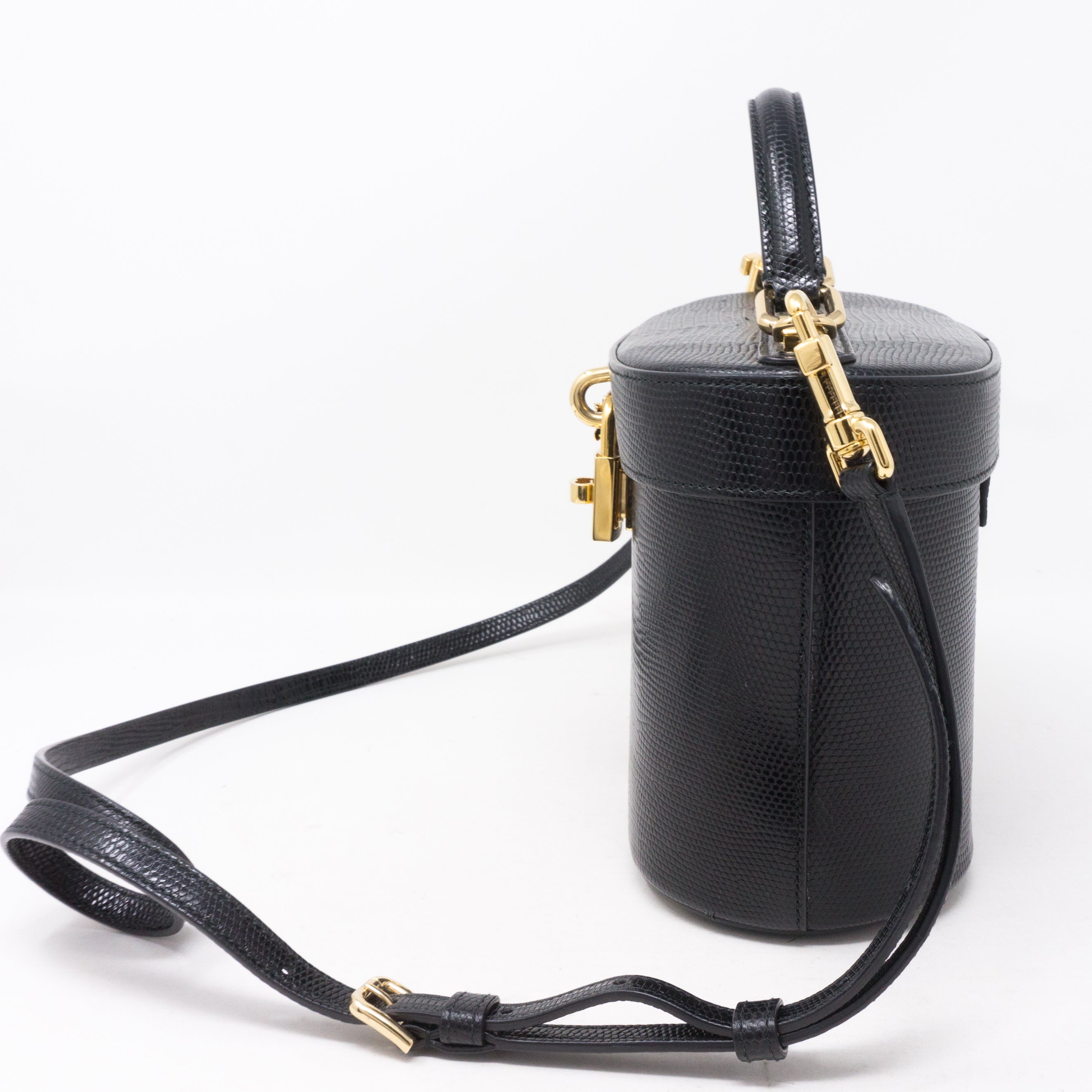 Bucket Bag Black Leather