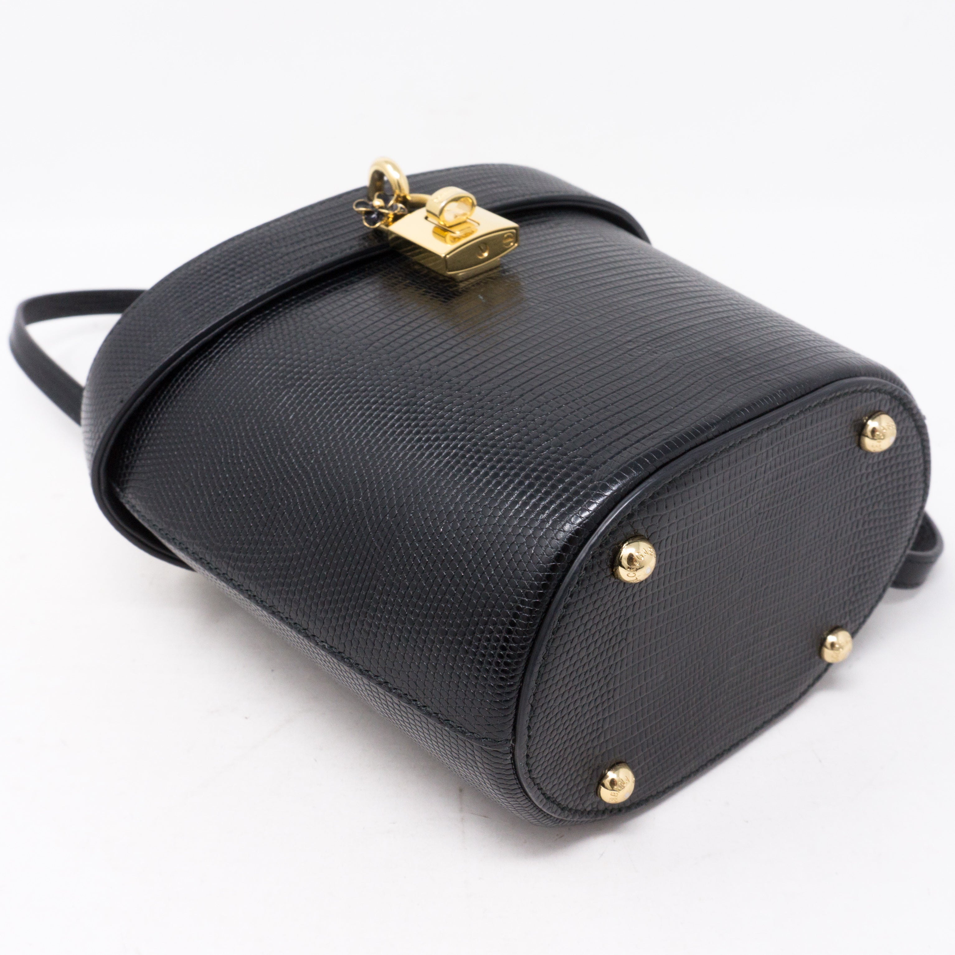 Bucket Bag Black Leather
