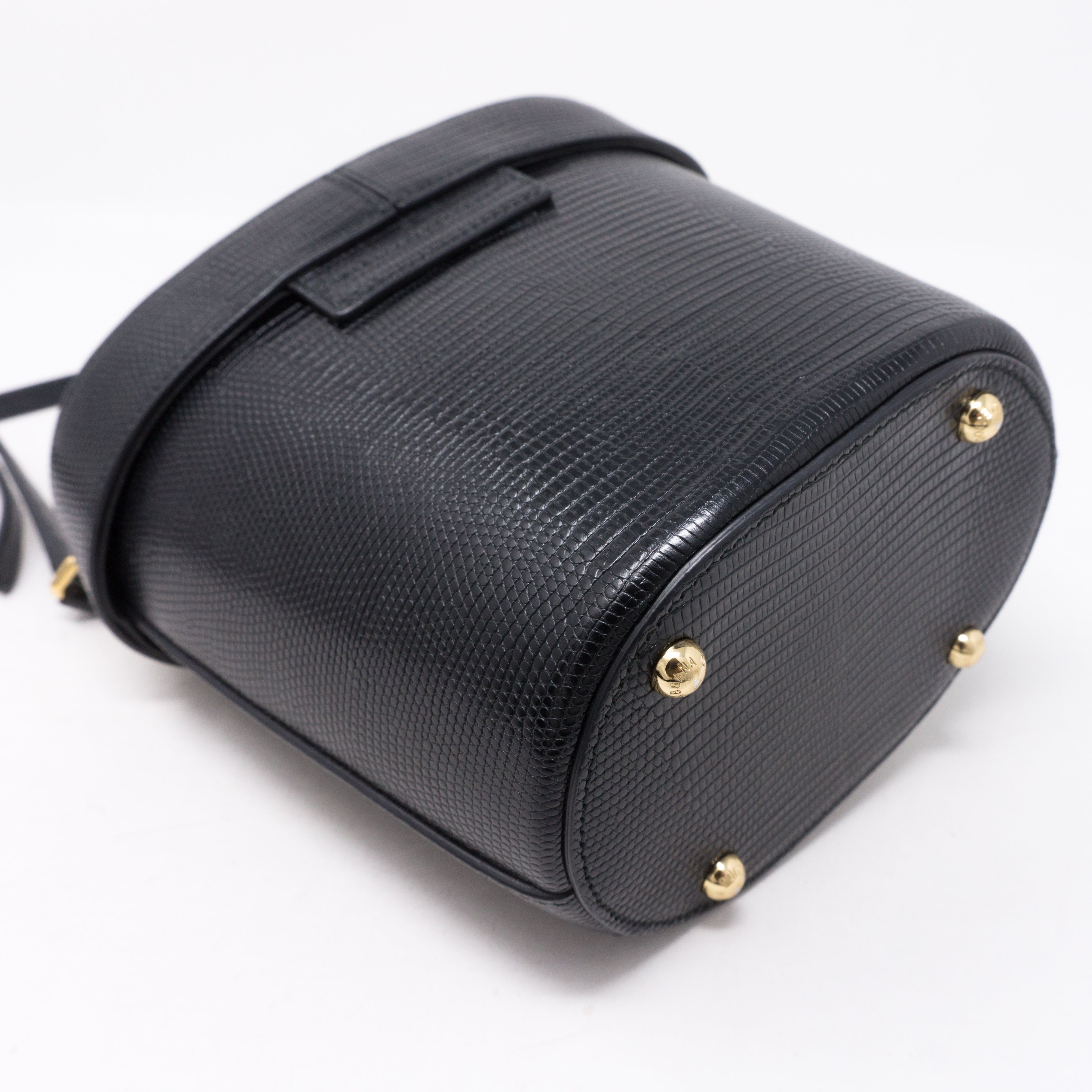 Bucket Bag Black Leather