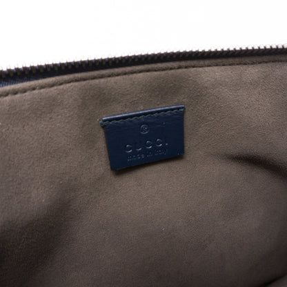 Portfolio Pouch Navy Blue Leather