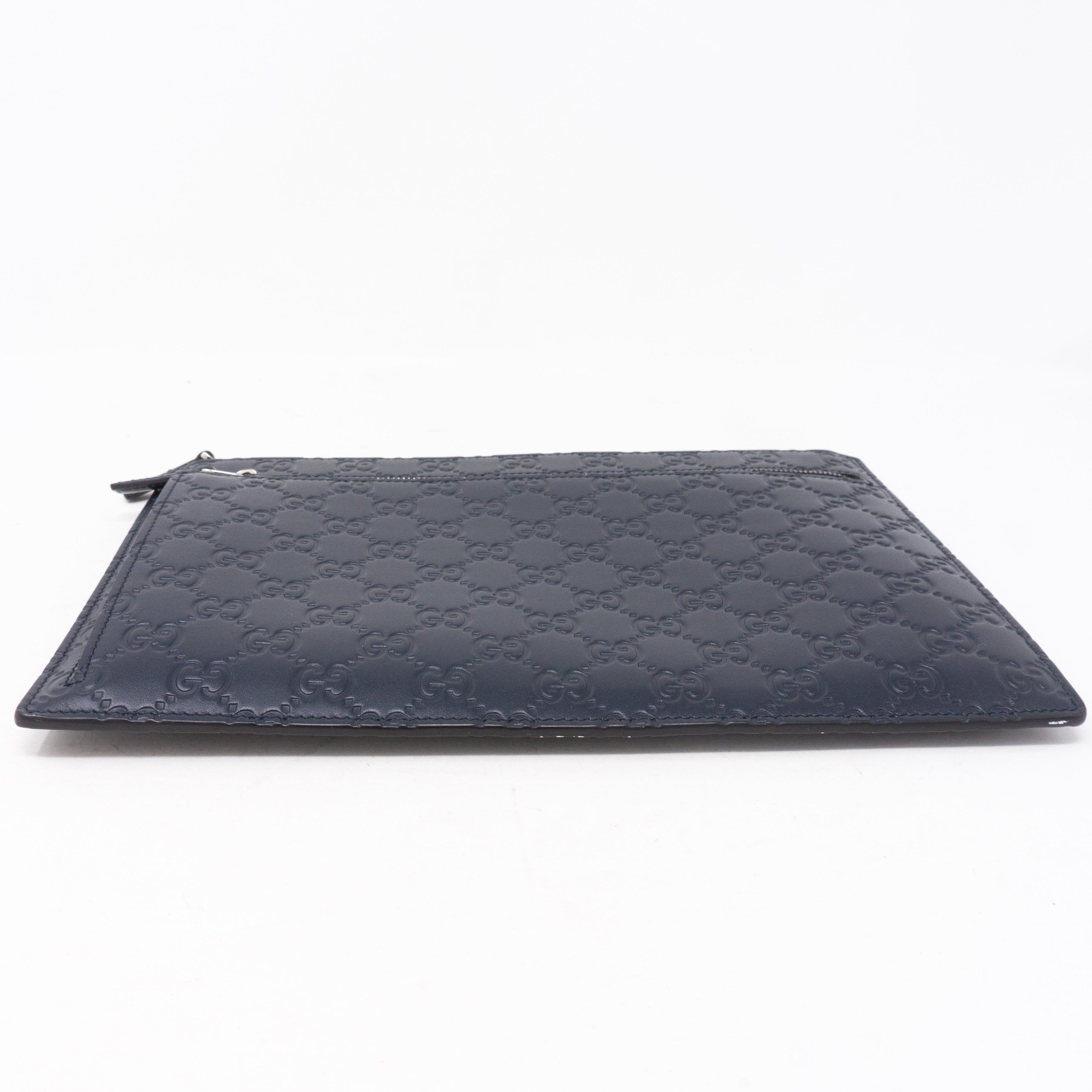 Portfolio Pouch Navy Blue Leather