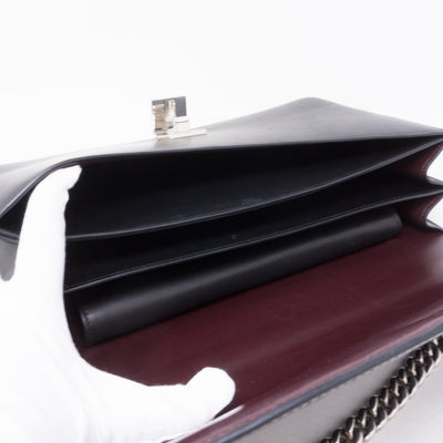Medium Case Shoulder Bag Black Leather