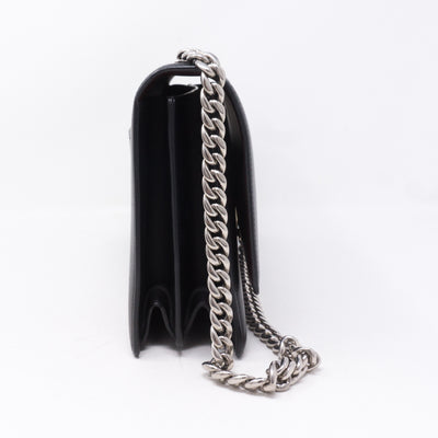 Medium Case Shoulder Bag Black Leather