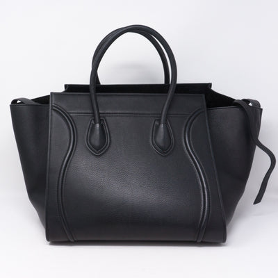Phantom Luggage Tote Black Leather