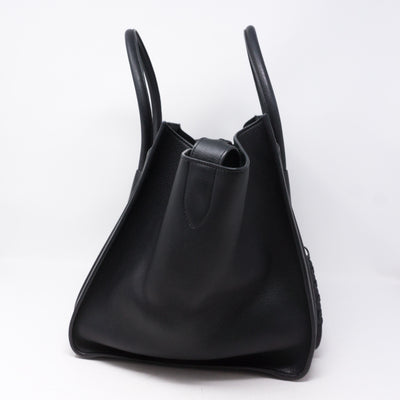 Phantom Luggage Tote Black Leather