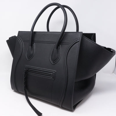 Phantom Luggage Tote Black Leather