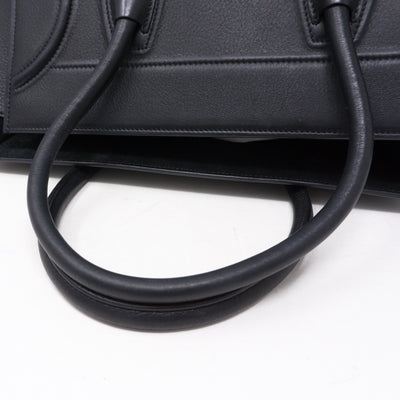 Phantom Luggage Tote Black Leather