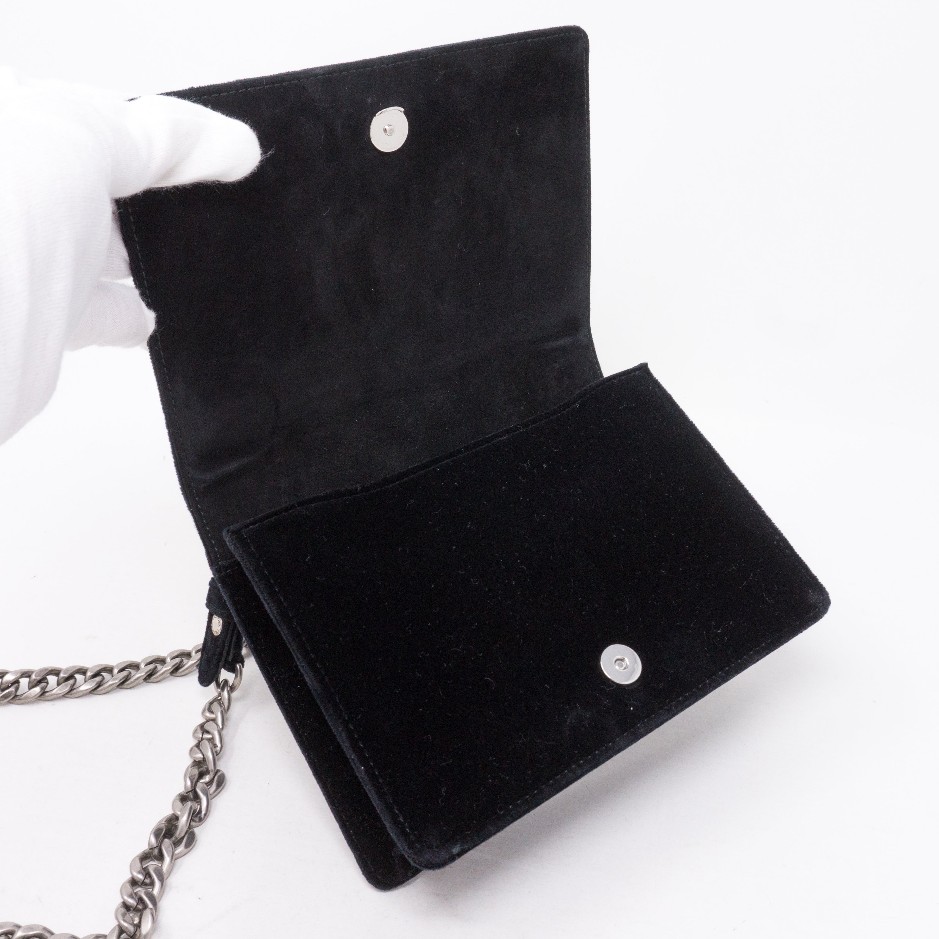 Cahier Small Lock Trunk Black Velvet