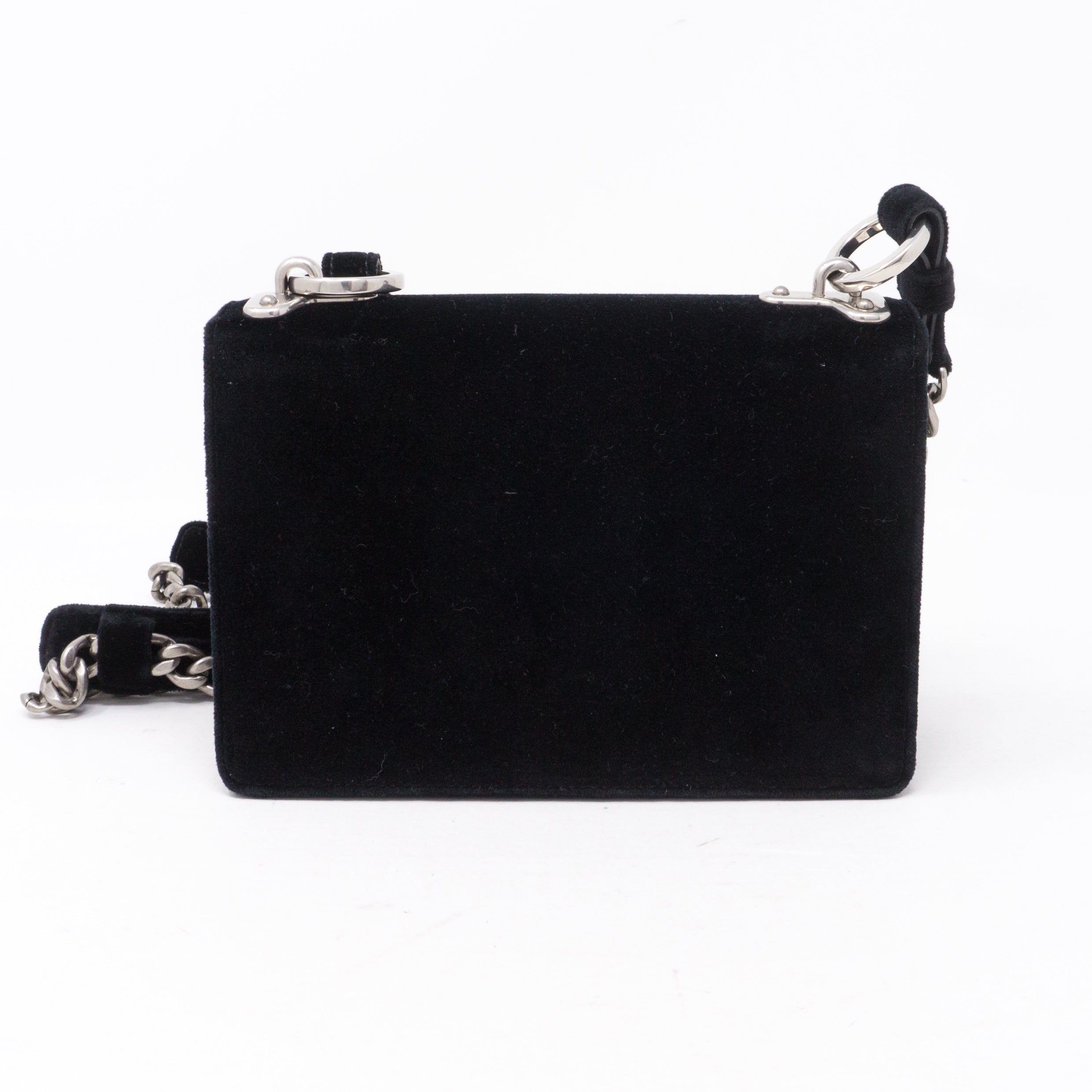 Cahier Small Lock Trunk Black Velvet