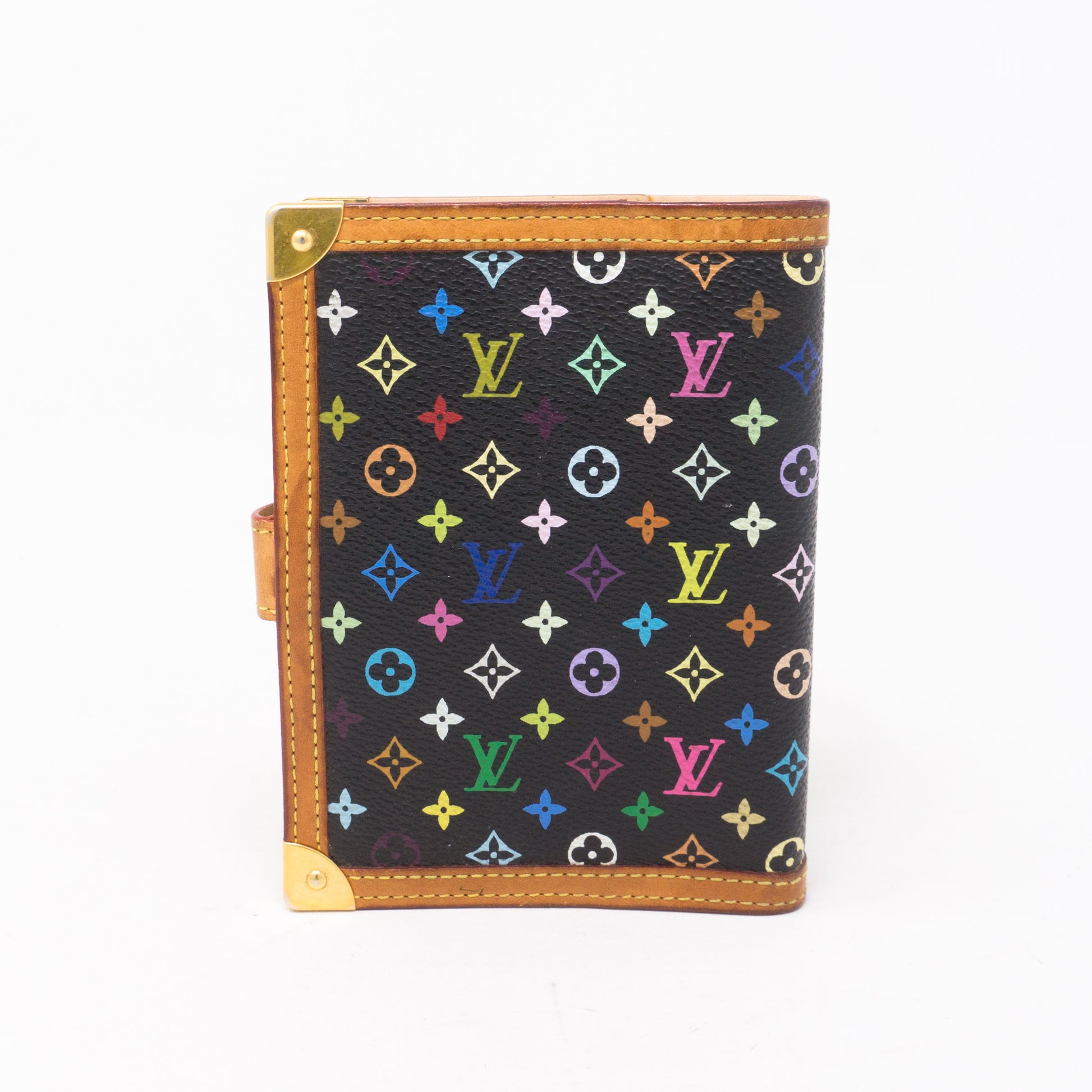 Louis Vuitton Monogram Multicolore Small Ring Agenda Cover - Black