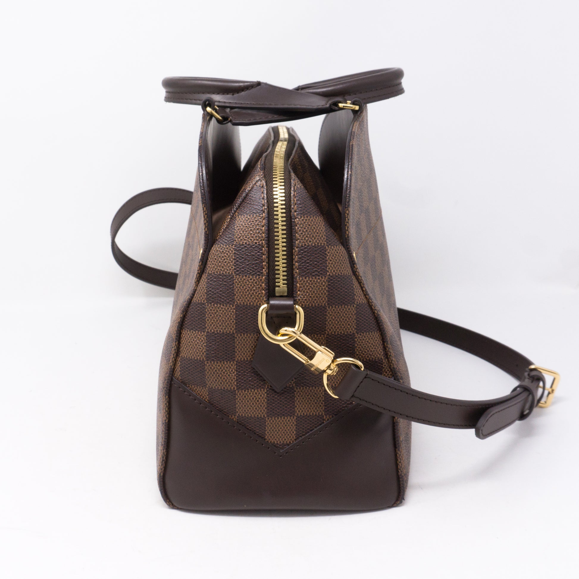 Louis Vuitton Damier Ebene Kensington Bowling Satchel Bag with Box &Dust  Bag For Sale at 1stDibs