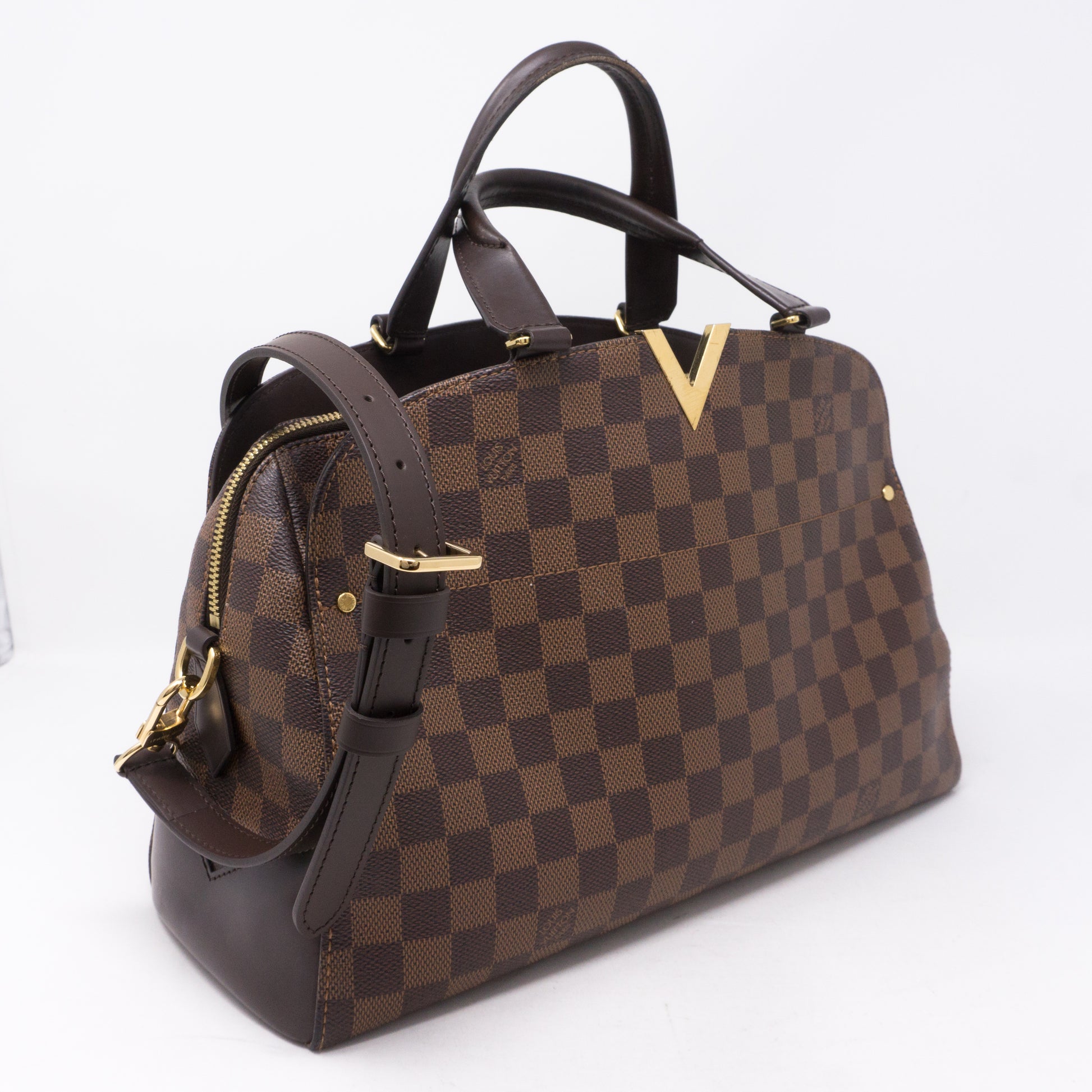 Louis Vuitton Damier Ebene Kensington Bowling Bag - Brown Handle Bags,  Handbags - LOU772898