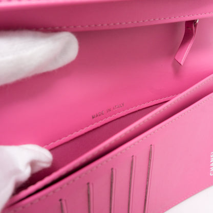 Classic Long Flap Wallet Fuchsia Pink