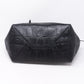Cabas Phantom Tote Black Croc Embossed Leather