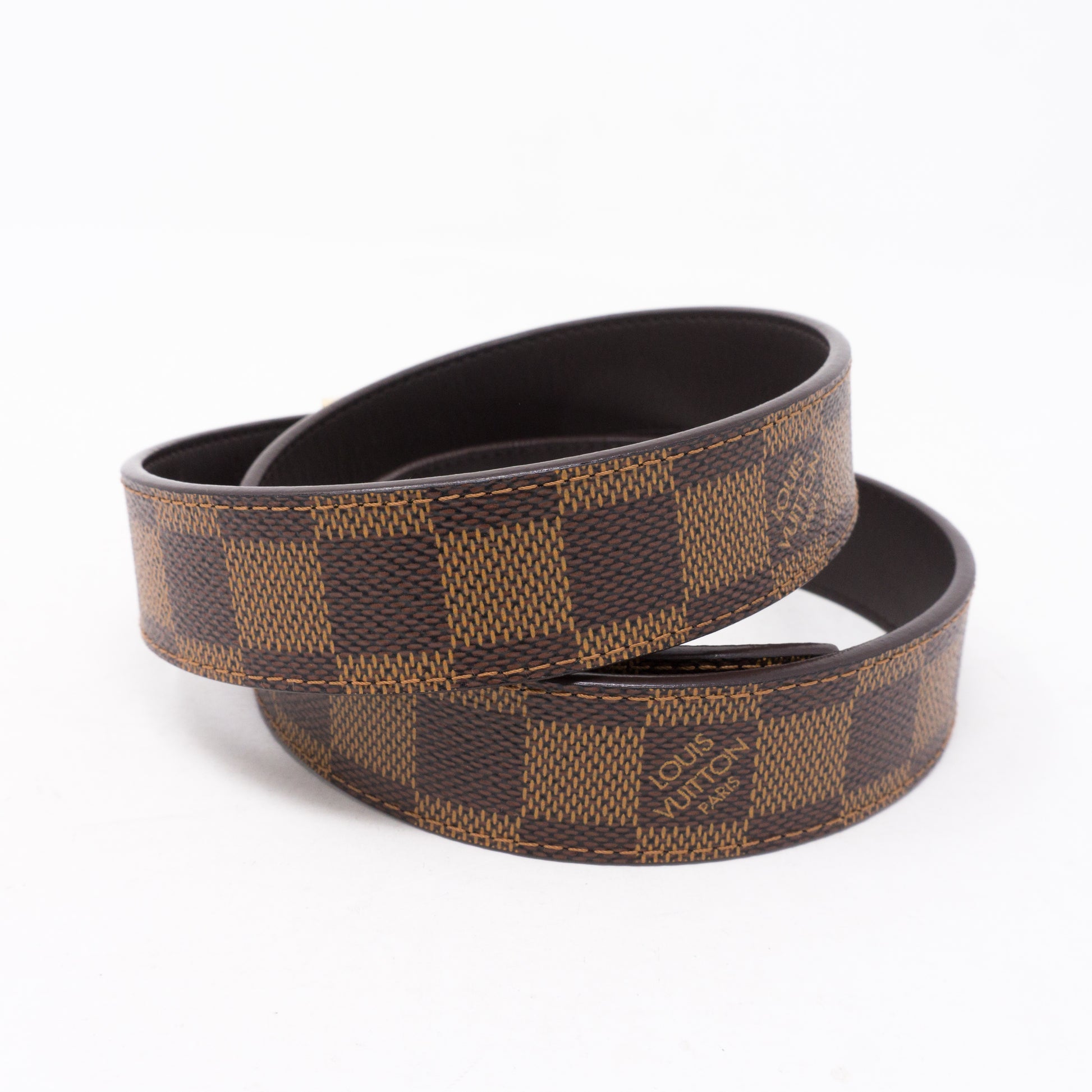 Leather belt Louis Vuitton Green size 80 cm in Leather - 26671099