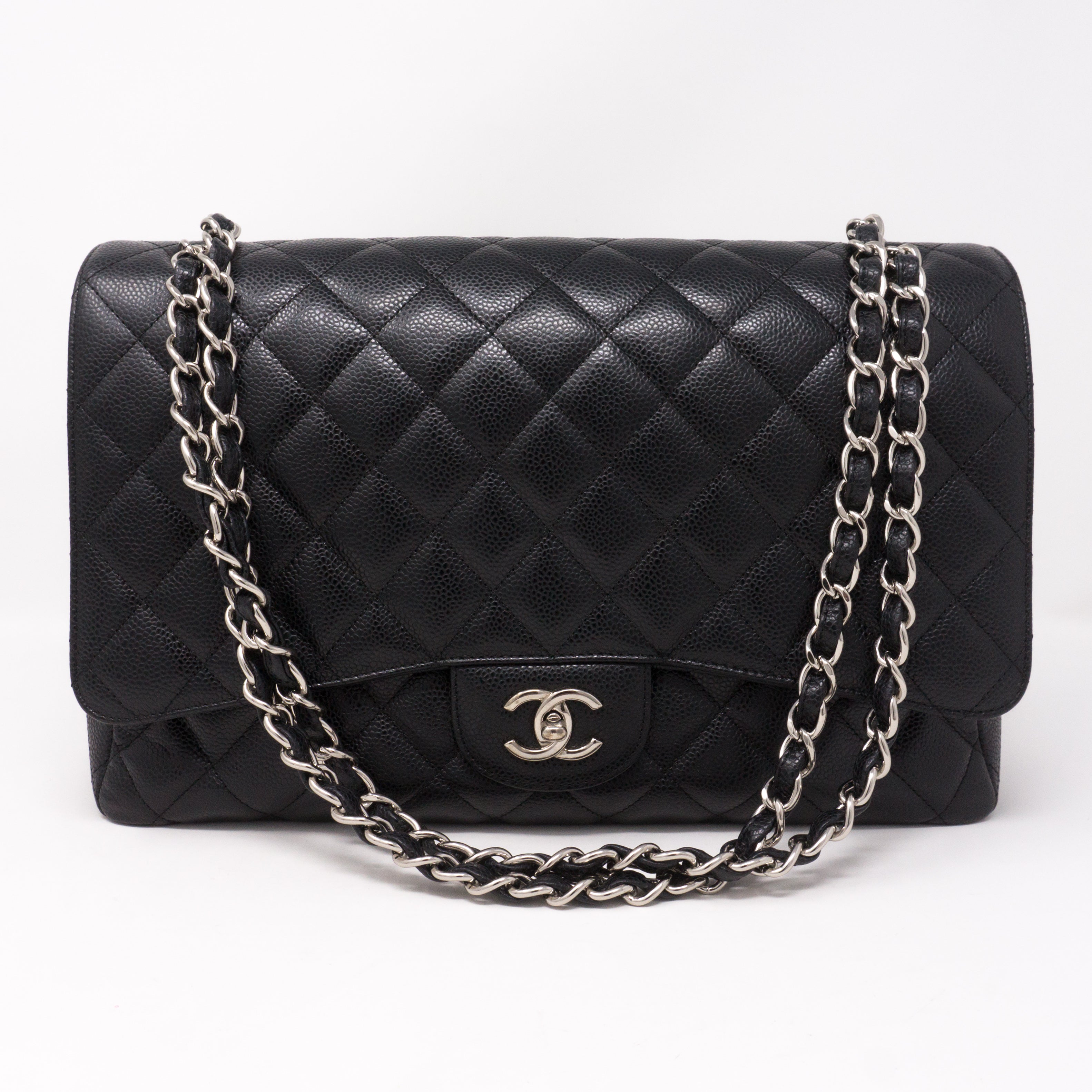 Chanel maxi black caviar new arrivals