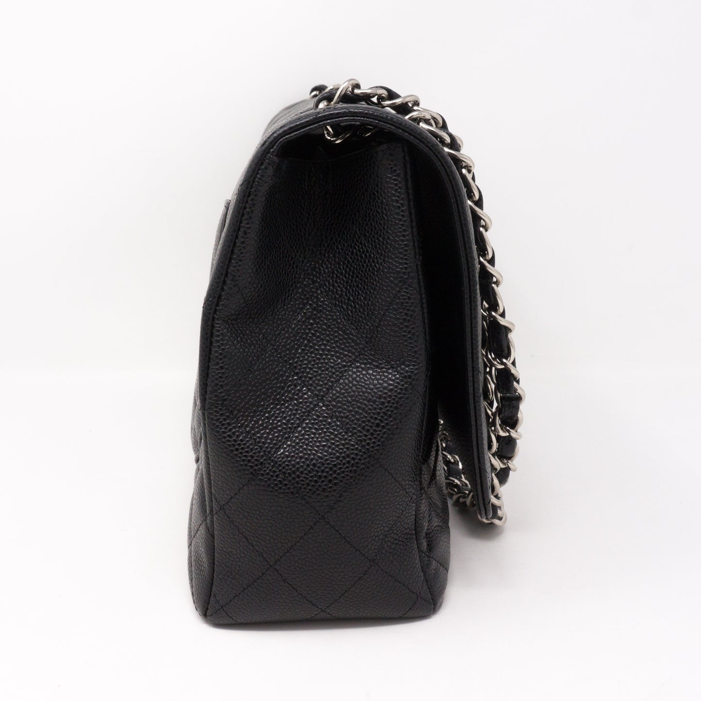 Classic Single Flap Maxi Black Caviar Leather