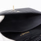 Classic Double Flap Medium Chevron Black Gold