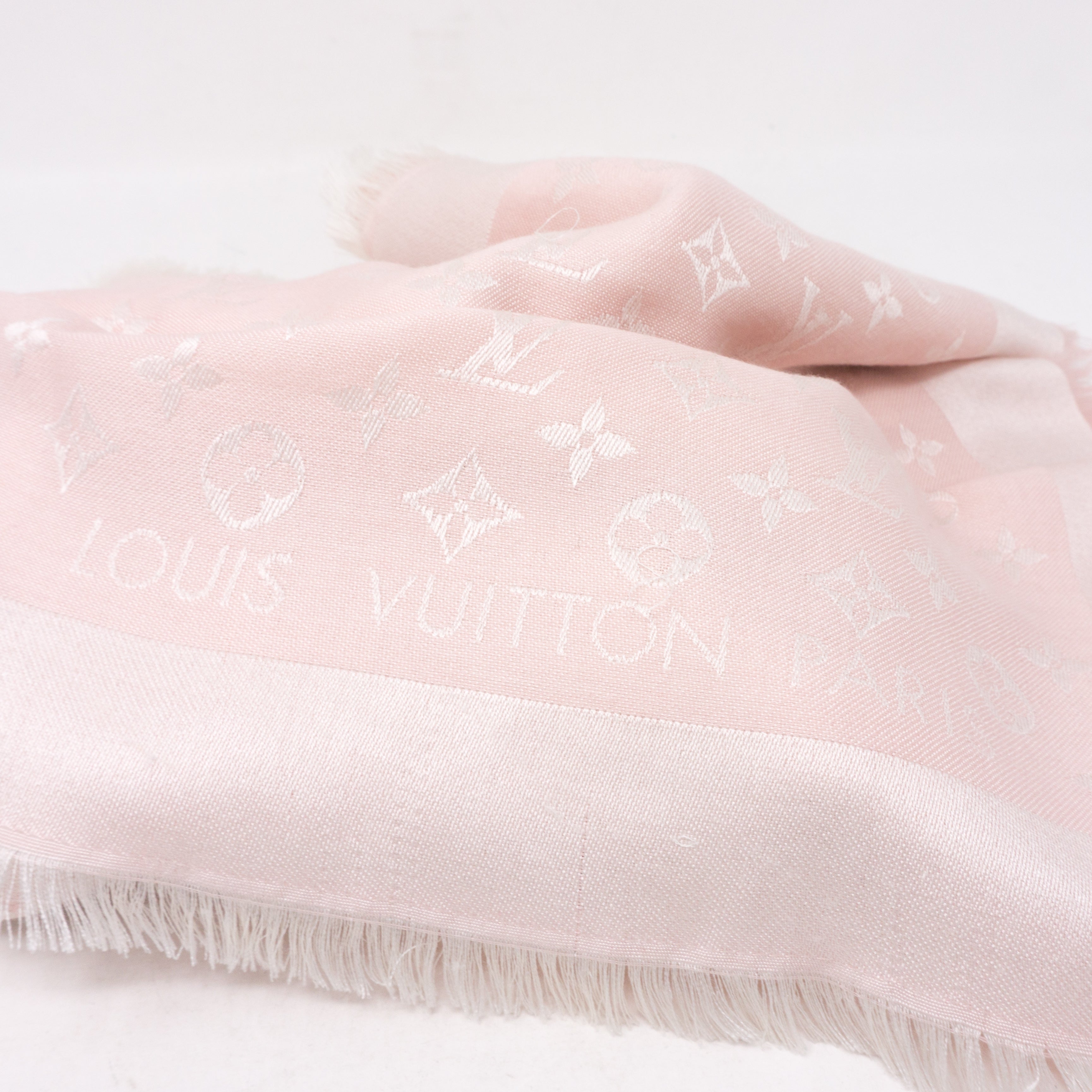 Pink Monogram Denim Shawl