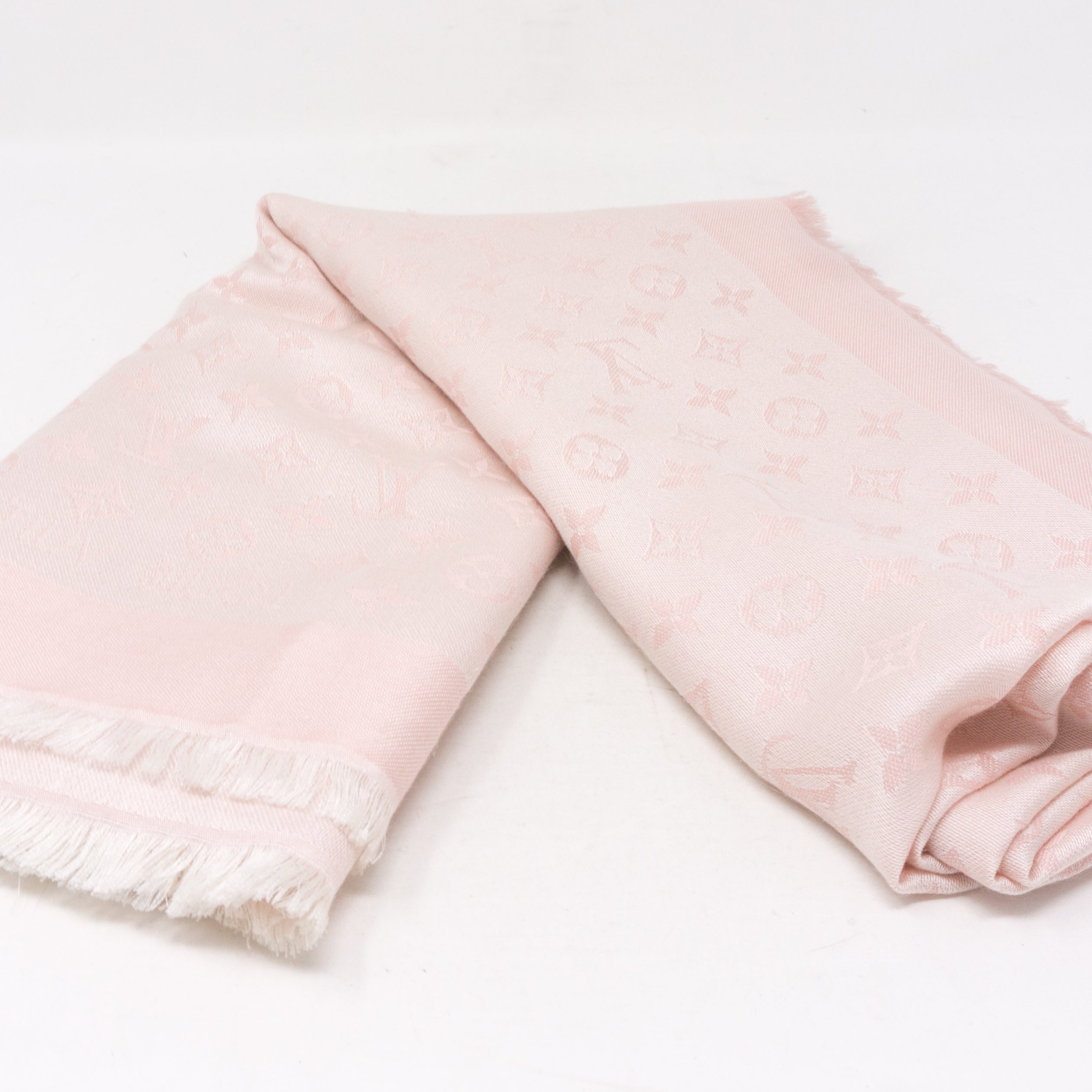 Pink Monogram Denim Shawl
