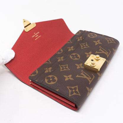 Pallas Wallet Monogram Red Leather