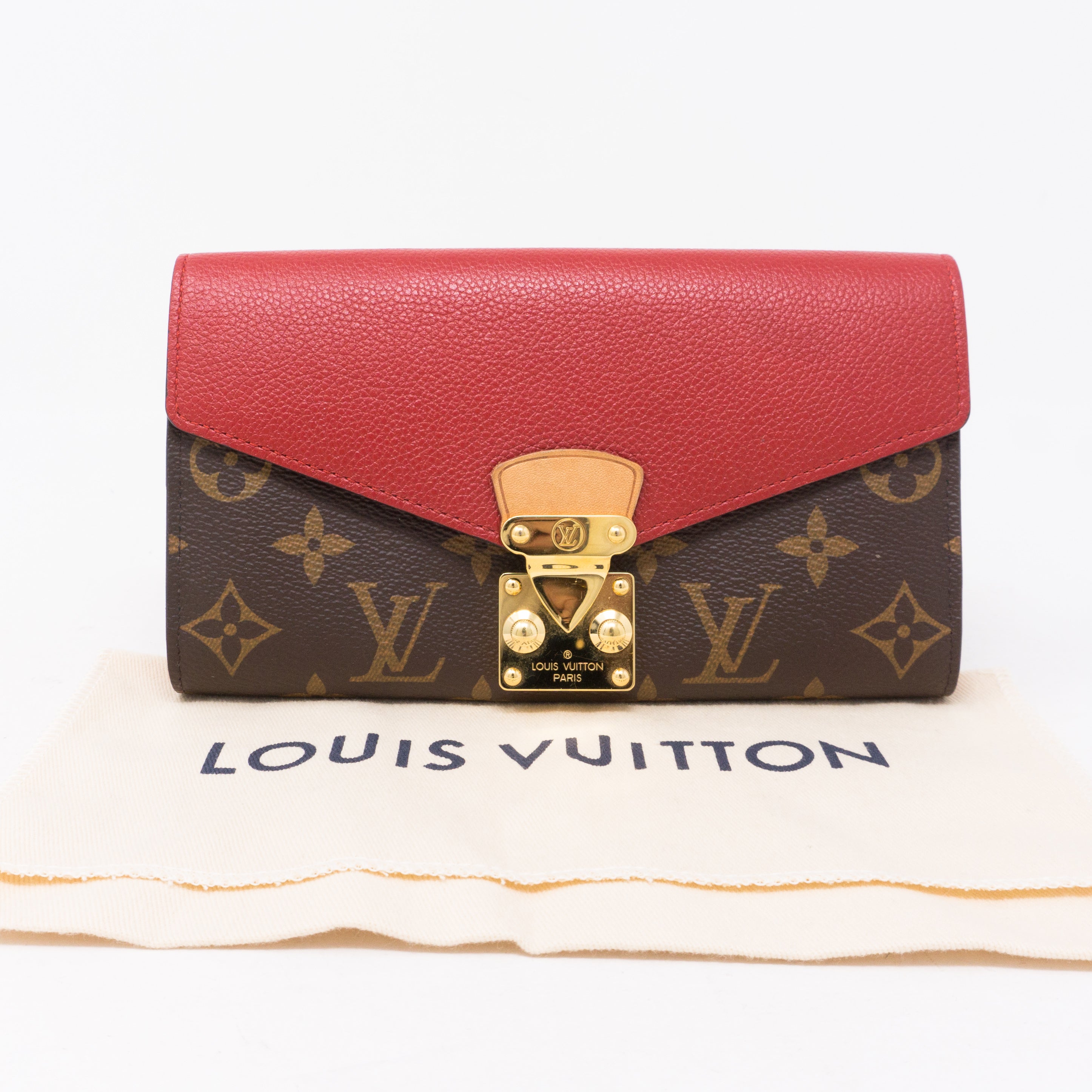Pallas Wallet Monogram Red Leather
