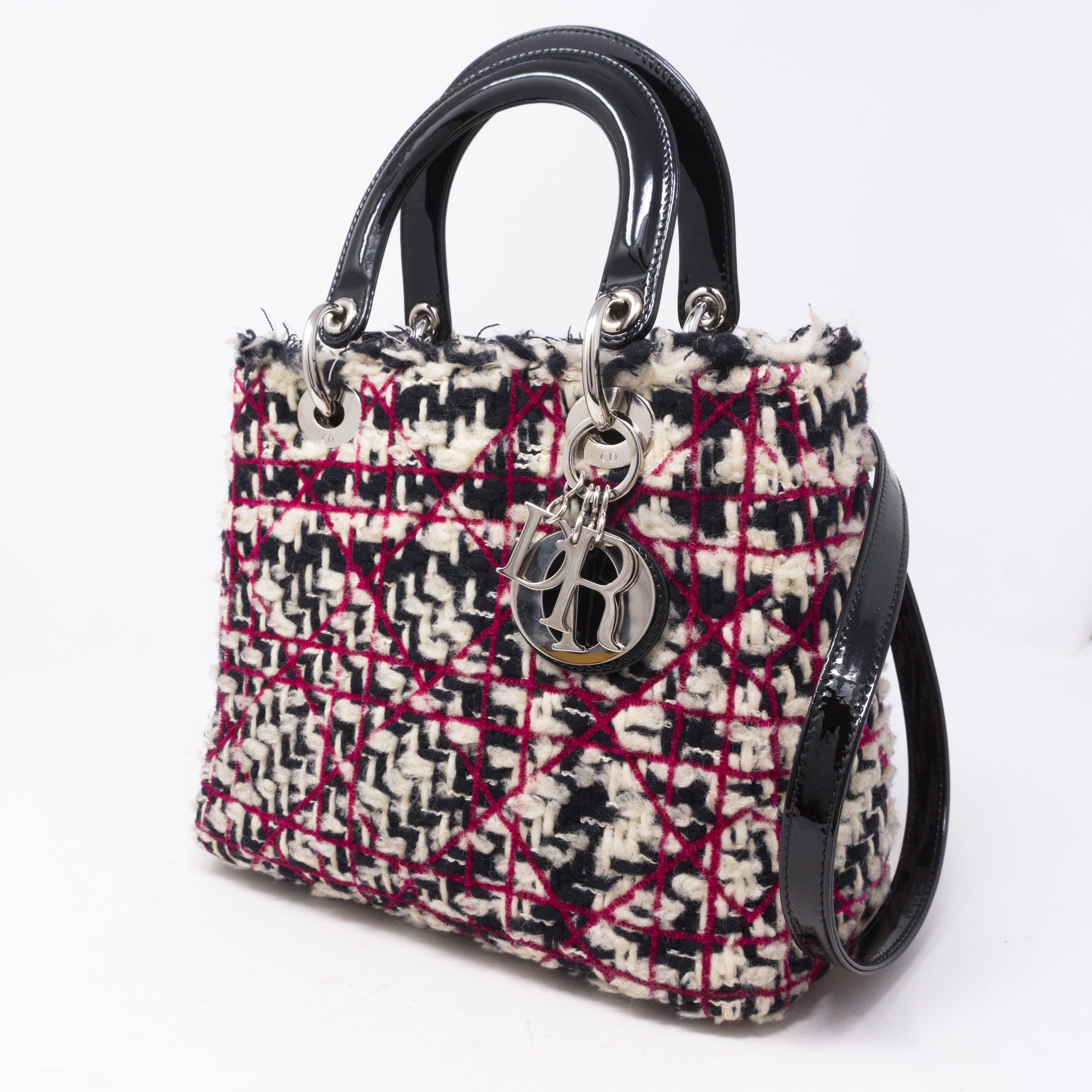 Lady Dior Medium Tweed & Leather