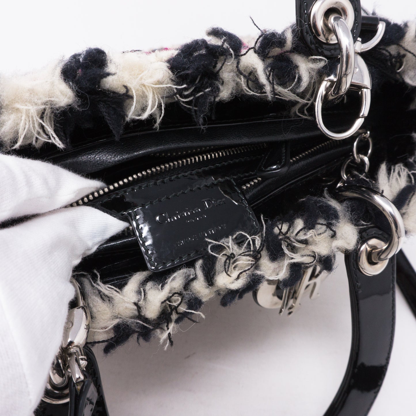 Lady Dior Medium Tweed & Leather